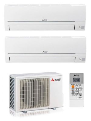 Mitsubishi Duo-Split Wand Airco 9000+9000