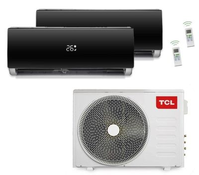 TCL Duo-Split Wand Airco 9000+12000 BLACK